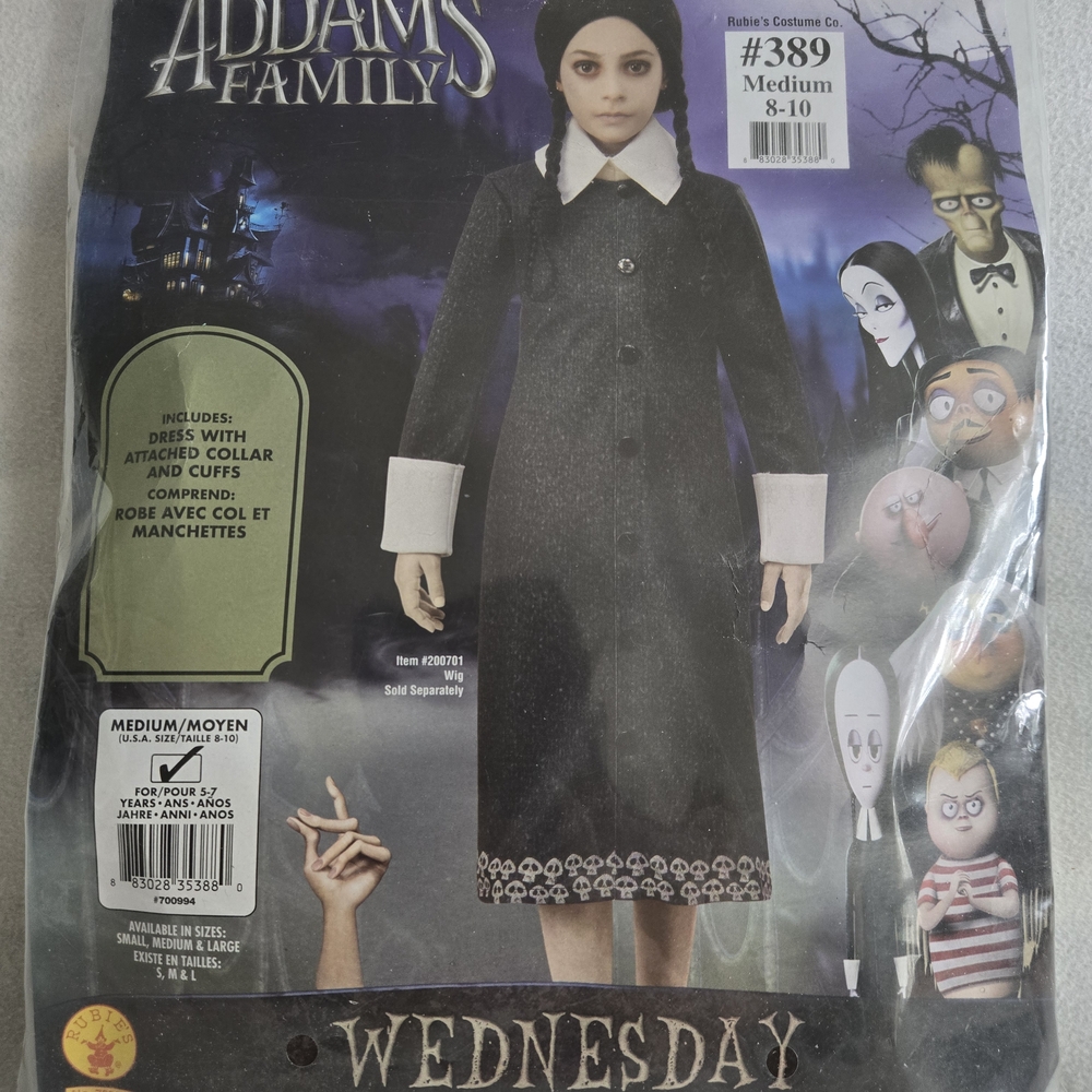 Rubie's Addams Family Wednesday Costume - Black and White